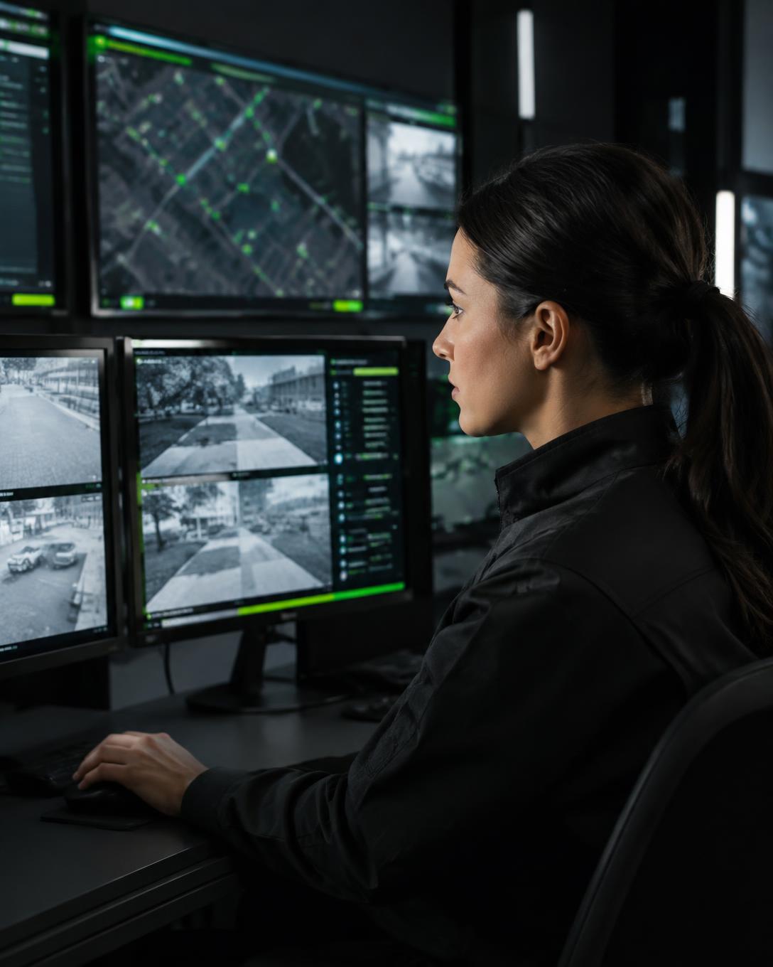Guard Eye specialist reviewing verified security footage